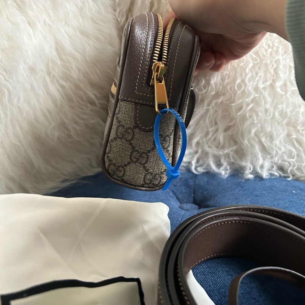 GUCCI GG Supreme Monogram Web Med Ophidia Belt Bag 85 - Picture 8 of 11
